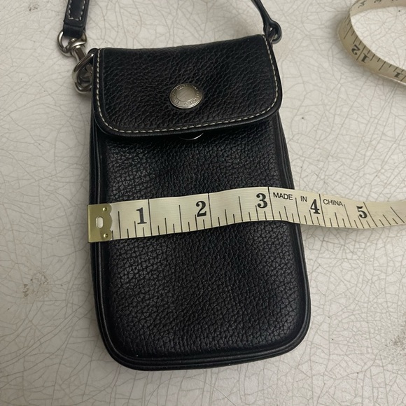 Coach Black Pebbled Leather Phone Case Crossbody - Picture 7 of 9